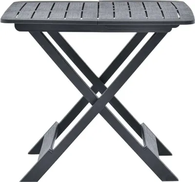 Image de vidaXL Table de jardin pliante anthracite 79x72x70 cm plastique