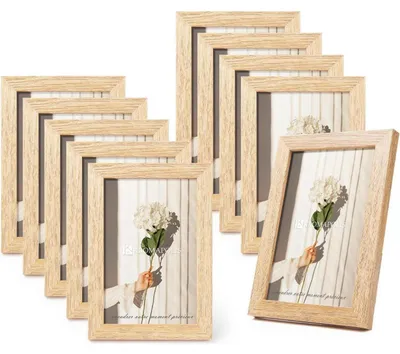 Image de Cadres photo en MDF imitation bois chêne, dimensions 10x15 cm, lot de 10