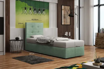 Zdjęcie produktu dla Łóżko tapicerowane DELILAH 1 – 90 x 200, szare