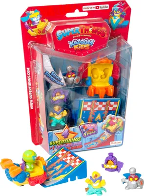 Obrázek produktu pro Blistr se 4 SUPERTHINGS (1 stříbrný) + 1 Kazoom Slider + 1 Kazoom Ramp (existují 4 možné varianty), výrobek je dodáván náhodně SUPERTHINGS Věková kategorie: +3 roky