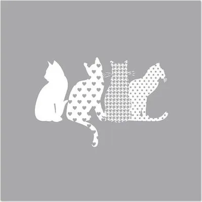 Produktbild von Servietten, 3-lagig 1/4-Falz 33 cm x 33 cm "Cats"