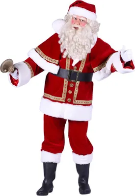 Produktbild von T2428-XXL rot-weiß Herren Weihnachtsmann Kostüm Deluxe Gr.XXL=60