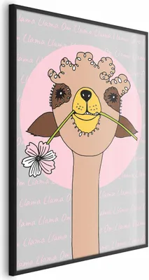 Produktbild von Posterpapier Poster - Cheerful Llama 60x90 cm Für Kinder e-A-0110-ao-a