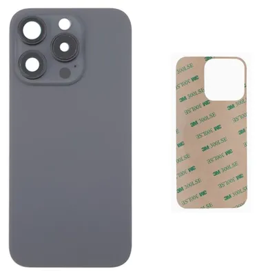 Produktbild von OEM iPhone 16 Pro Max Akkudeckel Backcover Rückseite Glas Schwarz