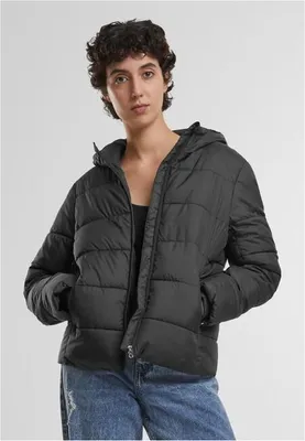 Immagine prodotto di Urban Classics - Giacca corta da donna con cappuccio, nero - XS