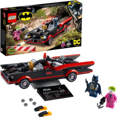 Produktbild von LEGO 76188 DC Batman Batmobile aus dem TV-Klassiker „Batman“ Spielzeugauto mit Joker Minifigur, Set für Jungen und Mädchen ab 7 Jahre