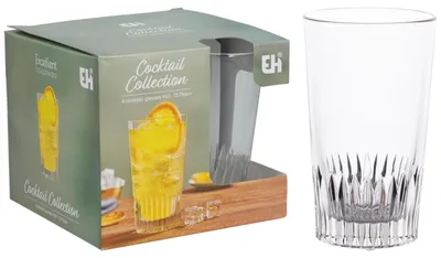 Produktbild von Koopman Cocktail Trinkgläser Set 4 Stück - 41cl - transparentes Glas