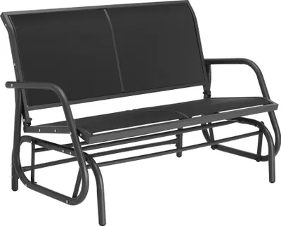Image de Banc à bascule Greta 2 places 121 x 72 x 86,5 cm - noir