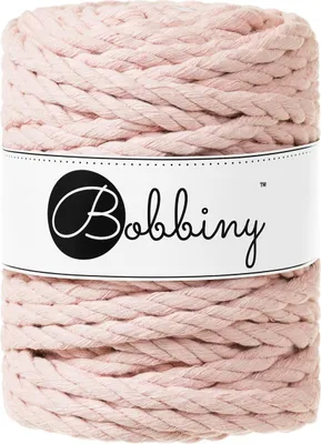Obrázok produktu pre Bobbiny 3PLY Macramé Rope 9 mm 30 m Pastel Pink Špagát
