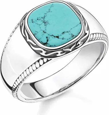 Thomas Sabo TR2388-878-17 Herrenring Silber Türkis 1