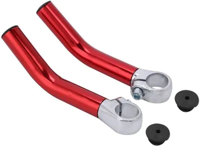 Imagen del producto de Extensiones para manillar de bicicleta, fabricadas en aleación de aluminio, ligeras, antideslizantes, paquete de 2 unidades, para bicicletas de montaña