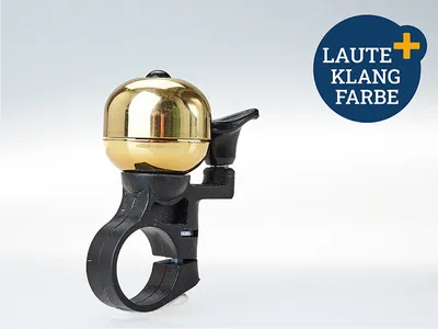 Produktbild von Premium Fahrradglocke Classic MTB Farbe: gold Fahrradzubehör Klingeln Filmer 49130