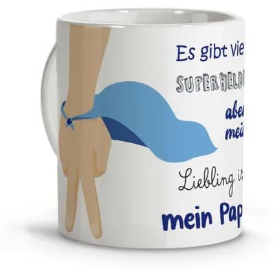 Keramikbecher mit Spruch, 330 ml, Geschenk für Papa
