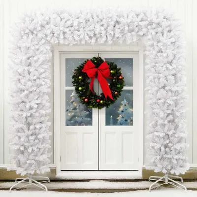 Image de vidaXL Guirlande de Noël blanche 240 cm