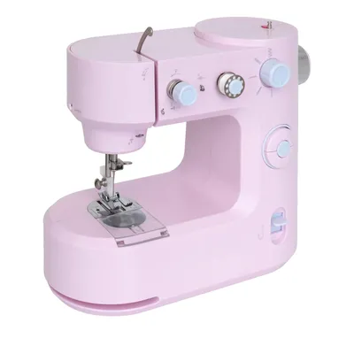 Immagine prodotto di Macchina per cucire, design compatto, due impostazioni di velocità, rosa