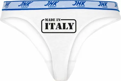 Produktbild von Damen Thong Slip - Boxer-0020-woman-white-v-XS - weiß - XS - vorn -  ITALY - lustiges Motiv - Spruch - Unterwäsche - Unterhose - Freizeit - lustig