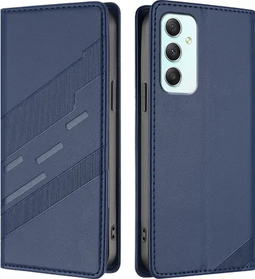 Obrázek produktu pro Pouzdro pro Samsung Galaxy A35 5G,Polyuretankožené peněženkové pouzdro s přihrádkou na karty a funkcí stojánku Blau