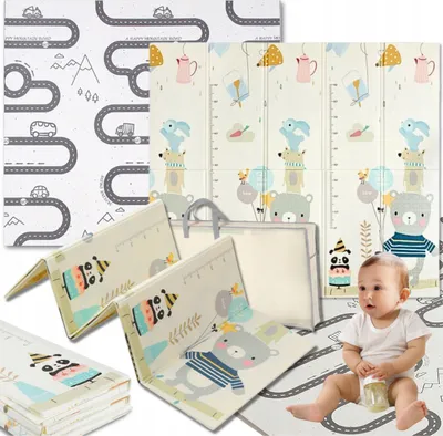Produktbild von OMNA | Krabbeldecke XPE - 200x180 cm - Beidseitig bedruckt - Sicher und farbenfroh - Ideal für Kinder