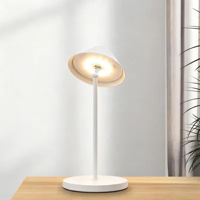 Immagine prodotto di Lampada da tavolo a LED senza fili con batteria ricaricabile - Orientabile a 360°, dimmerabile tramite tocco, lampada da comodino moderna per camera da letto, soggiorno, balcone; lampada decorativa senza fili con batteria ricaricabile