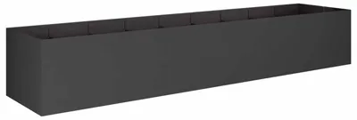 Image de vidaXL Pot de jardin noir, 360 x 80 x 60 cm, en acier laminé à froid