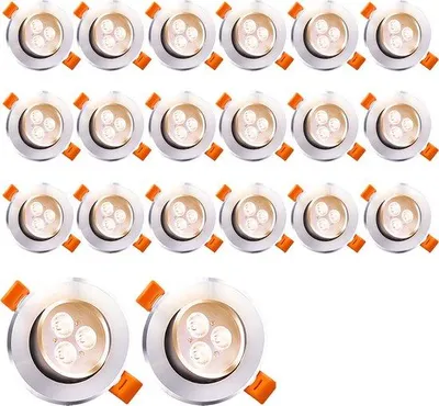 Productafbeelding van LED-binnenverlichting, warmwit, 3200K, 245 lumen, niet dimbaar, 3W, 20 stuks