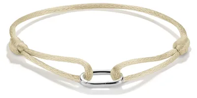 Produktbild von Thomas Sabo Charm-Armband Connect Textil Beige Silber C1210-001-19