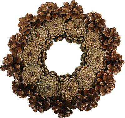 Produktbild von Eleganter Dekokranz aus Kieferzapfen für Herbst und Advent