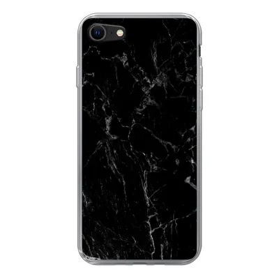 Produktbild von MuchoWow® Handyhülle Schutzhülle Hülle für iPhone SE 2022 Marmor - Schwarz - Naturstein Silikon Softcase Handy Hülle - Schutzhülle