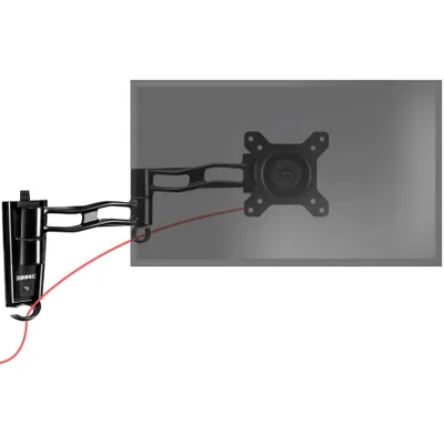 Produktbild von Duronic DM35W1X3 Monitor Wandhalterung | Monitorarm Wandbefestigung für Monitor und TV | Aluminium | LCD OLED Display bis 30 Zoll | VESA 75/100 | Neigungswinkel (-)15° | 180° Schwenkbar | 360° Drehbar
