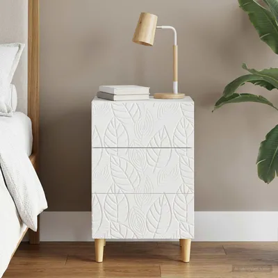 Produktbild von vidaXL Nachttisch Weiß 43 x 39,5 x 66,5 cm Holzwerkstoff