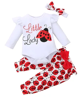 Produktbild von 3-teiliges Sommer-Baby-Set, Größe 92 – Kleiner Marienkäfer