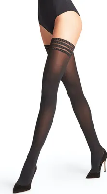 Produktbild von FALKE Pure Matt 50 DEN Stay Ups Halterlose Strümpfe Damen black 9.5-10 (38-39)
