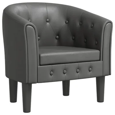Image de vidaXL Fauteuil club gris similicuir
