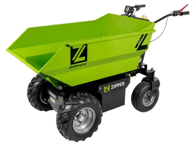 Produktbild von Zipper ZI-ED500, Motorisierte Schubkarre, 4 Rad/Räder, Schwarz, Grün, 236 l, 500 kg, 208 kg