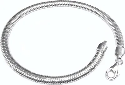 Produktbild von SILBERKETTEN STORE Schlangenkette Armband, oval 4,5mm - 925 Silber, Länge wählbar - 20cm