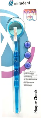 Obrázek produktu pro Miradent Plaquetest Mira2+Spiegel blau transparent 1 St