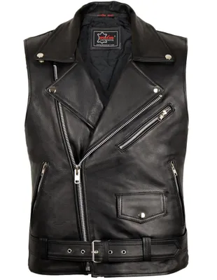 Produktbild von Rockerweste Lederweste Bikerweste Motorrad Kutte Rock Lederkutte Biker Chopper(S)