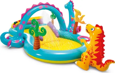 Produktbild von INTEX 57135NP - Playcenter - Dinoland mit Sprüher und Rutsche (333x229x112cm)