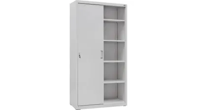Zdjęcie produktu dla UHL-MASH Solidna Szafa Metalowa Biurowa SKG-10K 197x100x45,5 Drzwi przesuwne Na Akta i Dokumenty A4 RODO /Zamykana, Stal 0,8mm, 4 półki nośność 60kg/1