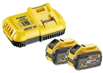 Zdjęcie produktu dla DeWALT DCB547X2-XJ, Bateria, 9 Ah, 54 V, DeWalt, Discharge overcurrent, Zabezpieczenie przed przegrzaniem, Przeładowanie, 2 szt.