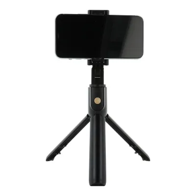 Obrázek produktu pro Univerzální držák vhodný pro mobilní telefon a fotoaparát (selfie set) - s bluetooth stativem černý K07