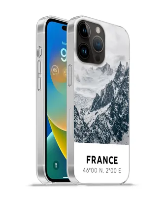 Produktbild von MuchoWow® Handyhülle Schutzhülle Hülle für Apple iPhone 14 Pro - Softcase Frankreich - Berge - Schnee Silikon Softcase Handy Hülle - Umschlag