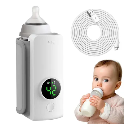 Produktbild von Tragbarer Flaschenwärmer für unterwegs, schnelles Aufwärmen, bequemes Füttern des Babys unterwegs, wasserloses Erwärmen von Milch mit Batteriebetrieb