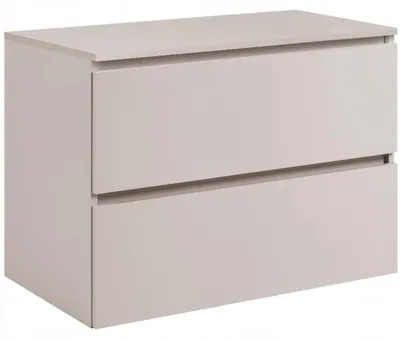 Produktbild von Rodan Waschbeckenunterschrank 80cm - Hängend - Kaschmir Matt - mit Platte - SIMPLE