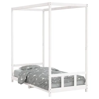 Produktbild von Kinderbett Weiß 90x190 cm Massivholz Kiefer