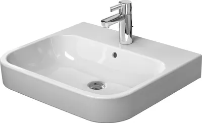Produktbild von Waschtisch HAPPY D.2 m ÜL HLB 600x505mm 1 Hahnloch weiß weiß