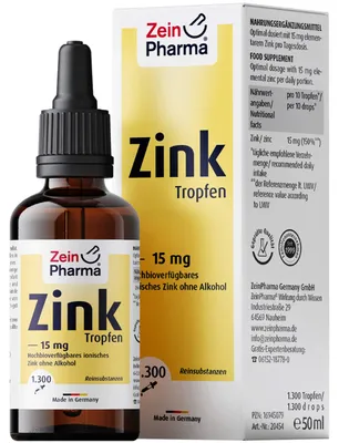 Produktbild von Zink Tropfen 15 mg ionisiert 50 ml