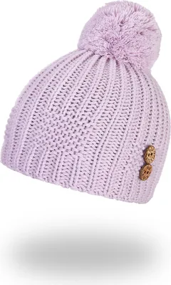 Produktbild von Kinder Beanie Strickmütze Knöpfe Bommel Outlast® - Hellviolett, 4 | 45-48 cm