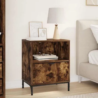 Zdjęcie produktu dla vidaXL Szafka nocna dąb wędzony 49 x 36 x 61 cm Materiał drewnopochodny