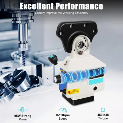 Produktbild von Stromversorgung für Fräsmaschine, variable Geschwindigkeitsregelung, hohe Drehmomentabgabe, Weiß, EU-Stecker